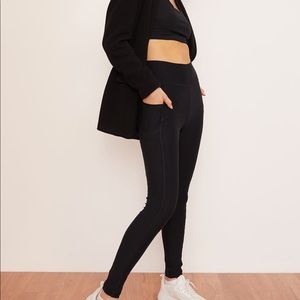 Wolven Threads Onyx Black Size L Pocket Leggings